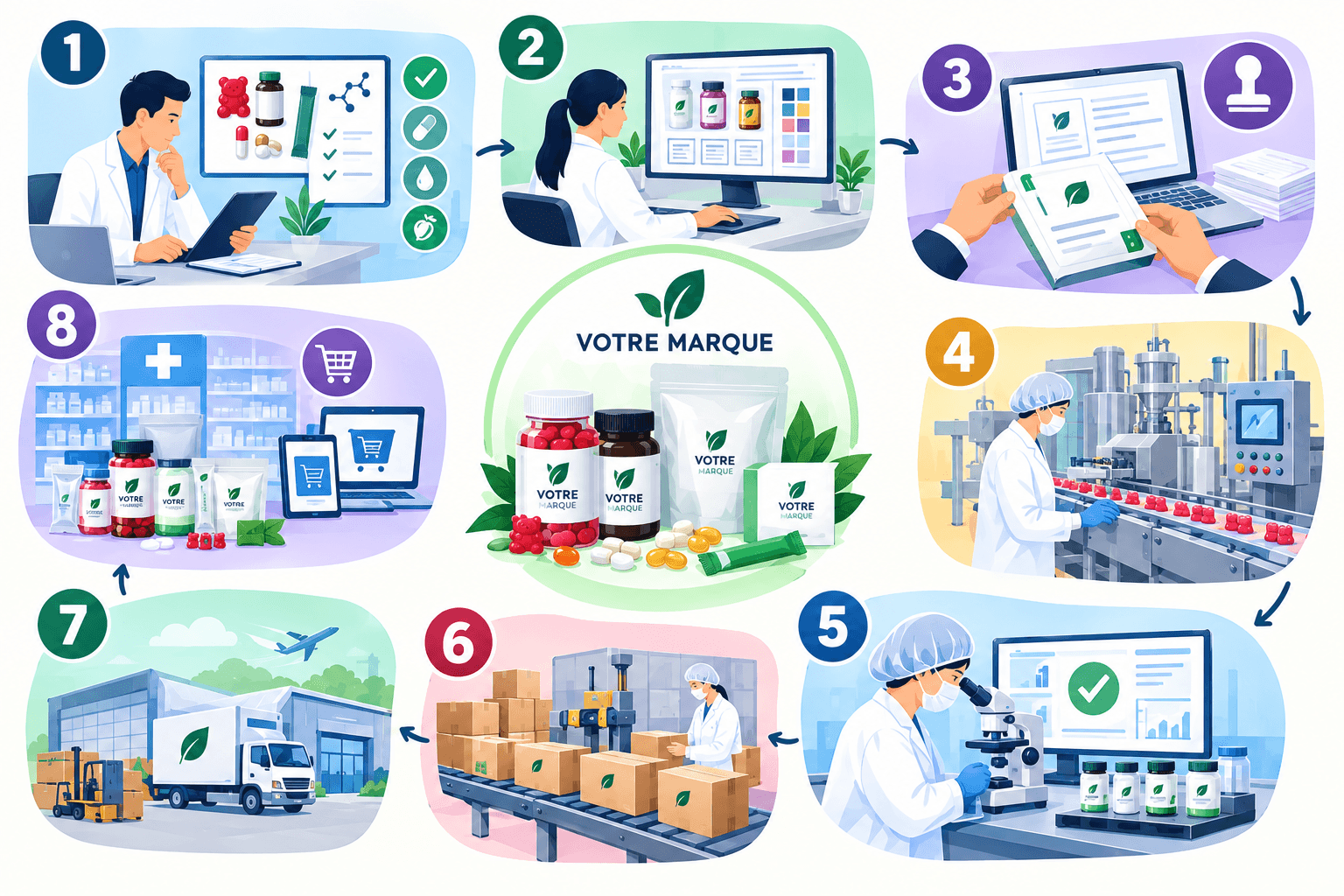 Aperçu visuel — Marque Distributeur MDD Clé en Main